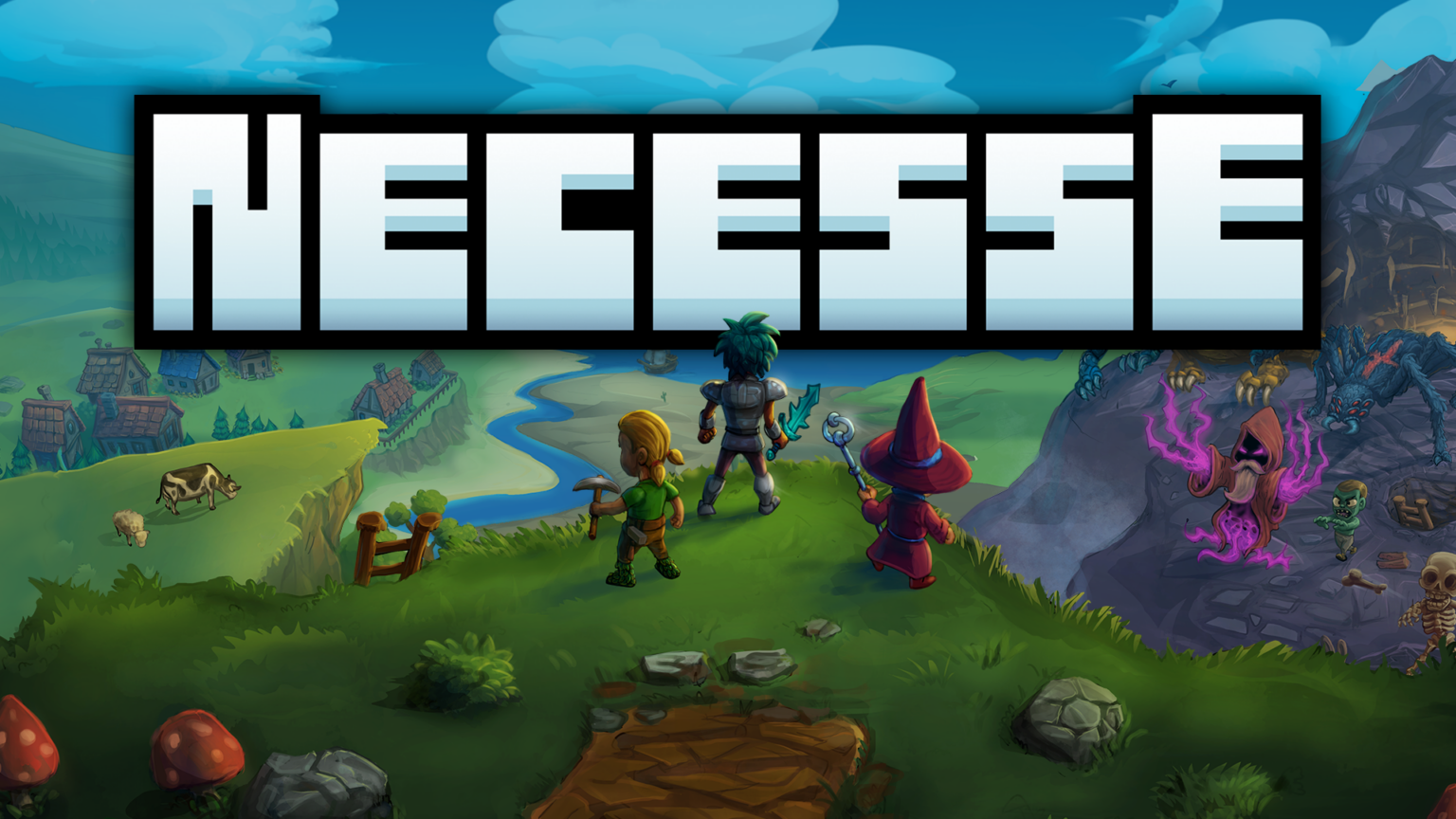 Necesse game banner for dedicated server hosting and multiplayer gaming