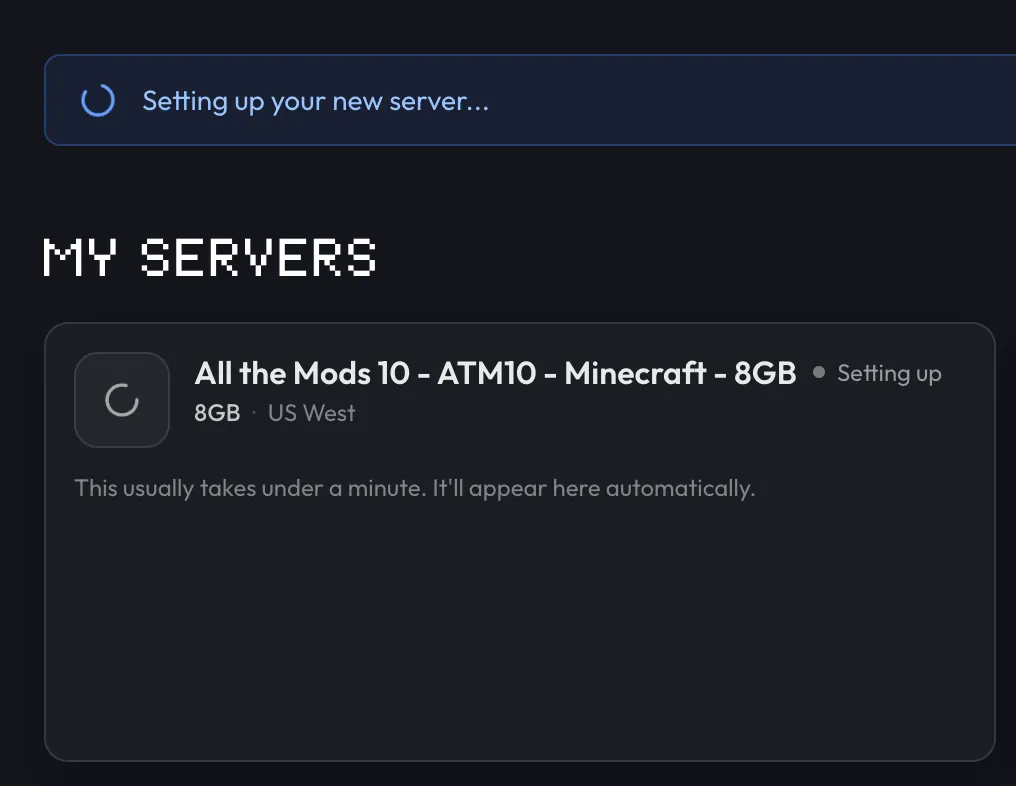 Server setting up