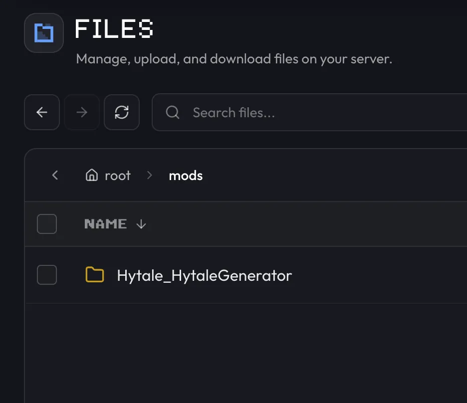 mods/ folder in Files